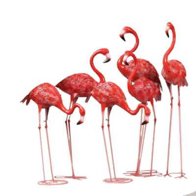 China Popular Wrought Iron Wedding/Wedding Party Wholesale Stage Prop CIA Window Decor Patio Garden Terrace Garden Decoration Flamingo Ornaments for sale