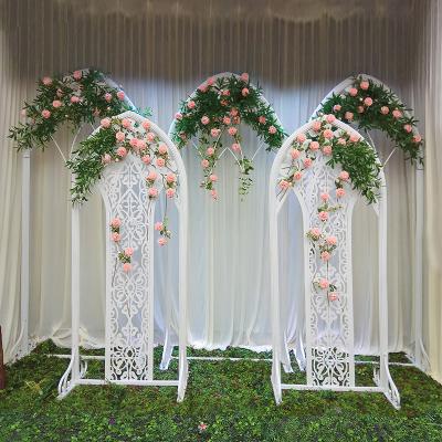 China Islamic curved iron dome arch door wedding events party wedding/wedding party lasser high quality bairam backdrop arch iron decor prop party for sale