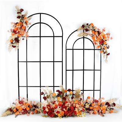 China Wedding/Party Wedding Backdrop Decoration Wrought Iron Flower Stand Metal Arch Door For Events Party Decorative Flower for sale