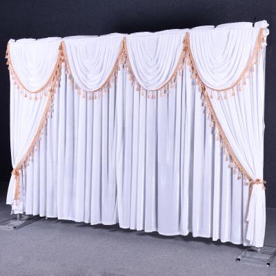 China Wedding Chair Bamboo Mesh Customized Wedding Mesh Decorative Veils Stage Curtain Base Stage Curtain Drapery Photography Backdrop for sale