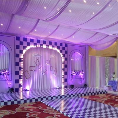 China Wedding Iron Dessert Table Decoration Wedding Ceiling Curtain,Dessert Table Cover,Sign-in Table Gauze Table Wrap Wedding Table Cloth Snow Gauze for sale