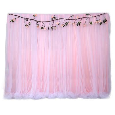 China Wedding Bamboo Mesh Curtain Birthday Stage Layout Wedding Cloth Curtain Live Chair Mesh Wedding Stage Backdrop Decoration Wall for sale