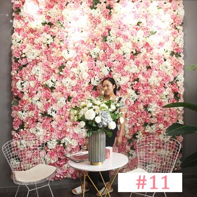 China Wedding Decoration In Plastic Back Wall Artificial Silk Flower Wall Panel Backdrop Ins Style Custom High Quality Stock Wedding #11 for sale