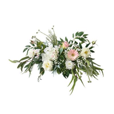 China Wedding decoration custom design wedding artificial flower road lead table flower row decoration wedding decorative flowers and garlands for sale