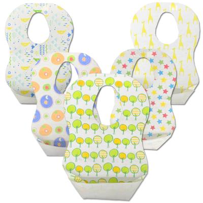 China High quality non-woven fabric waterproof pe film soft 3 layers protective backing meal children bibs for feeding for sale