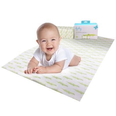 China Custom Printing 33*46Cm Germ Free Tissue Paper Outdoor Babies Non-Woven Fabric Changing Mat For Mattress Protection for sale