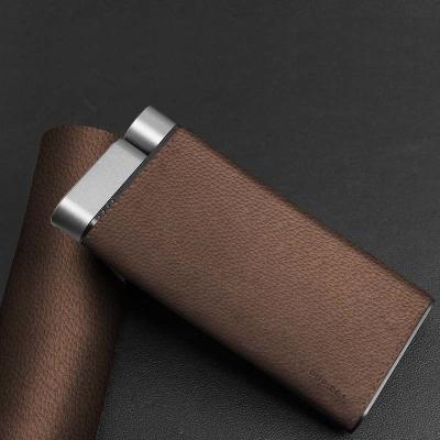 China Schlanke effiziente PD Power Bank Leder Veredelung Patent Design leichter Stil zu verkaufen