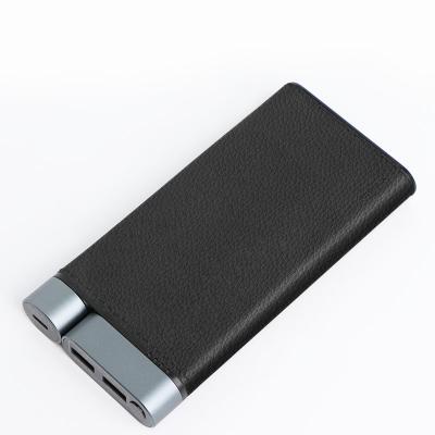 China Zwarte LED Power Bank 10000mah Batterij Power Bank Met Metalen Schil Te koop