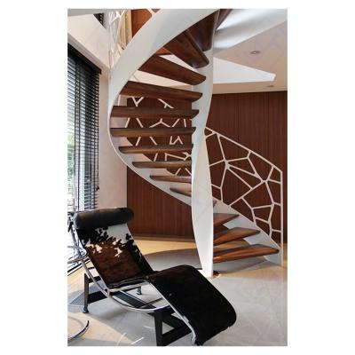 China Dugout Modern Art Fencing Steel Interior Spiral Stairs for sale