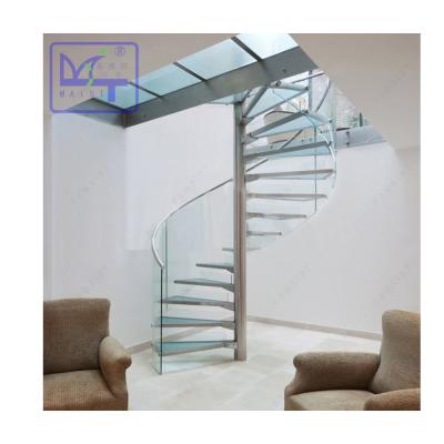 China Morden 304/316 indoor stainless steel glass staircase/outdoor spiral staircase made in China-Maist for sale