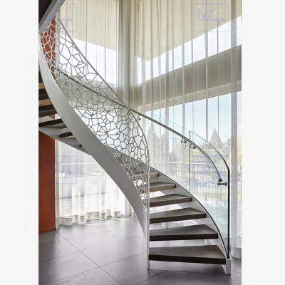 China Fashional Modern Wooden Glass Steps Stainless Steel Stair Rails for sale