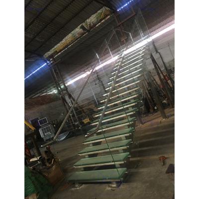 China Fashional Factory Wholesale Glass Step Staircase Outdoor Steel Case for sale