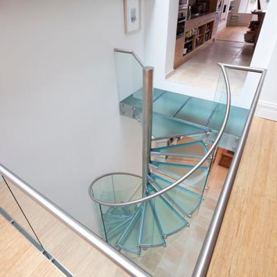 China Supply Modern Glass Factory Spiral Staircase, Spiral Staircase, Glass Staircase for sale