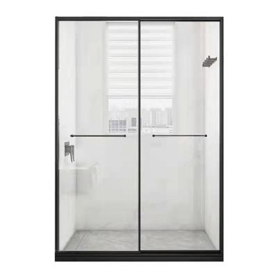 China Modern black narrow side shower partition for sale