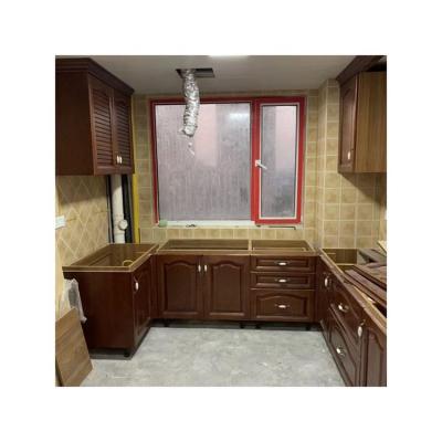 China Wholesale Customized Modern Design Modern Portable U Shape Kitchen Wood Wall Cabinets for sale