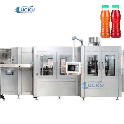 China Food PET Bottle Juice / Tea Filling Machine 3 In 1 Juice Packing Equipment for sale