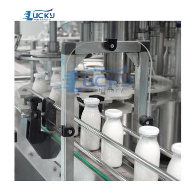 China Automatic Food Glass Bottle Milk Filling Machine Flavored Packing Machine for sale