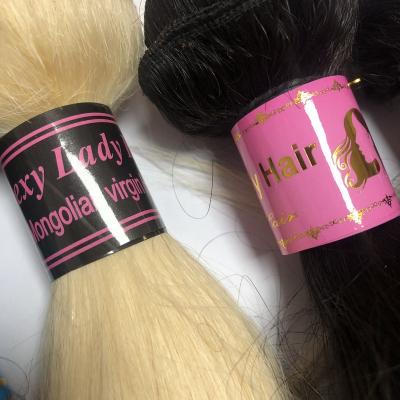 China Waterproof Sticker Hair Labels With Custom Logo Hair Package Wraps Wholesale Price for sale