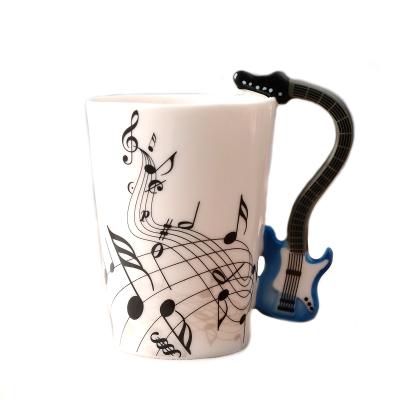 China Cheap Viable Bulk Porcelain Ceramic Mug Gift Tea Milk Mug Music Music Mug for sale