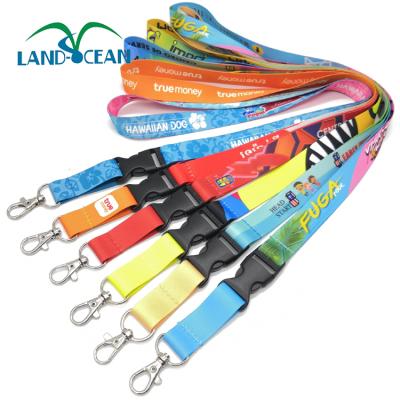 China Logo Dye Sublimation Polyester Keychain Custom Made Cheap Lanyard Wholesale Neck Lanyard Strap for sale