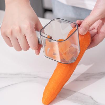 China Kitchen Cutting Foods Fruit Vegetable Peeler Fruit Peeler with Peel Storage Container for your family to enjoy fruit anytime and for sale