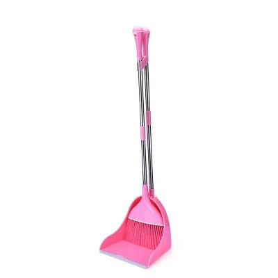 China Large waisted home dustpan and broom set large volume long bristles for sale