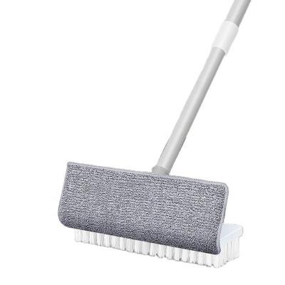 China Sustainable Household Double Sided Floor Cleaning Brush For Bathroom One Side Brush And One Side Mop for sale