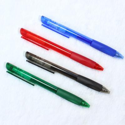 China Normal 0.5mm Smooth Writing Plastic Erasable Pens Transparent Color Erasable Gel Pen for sale