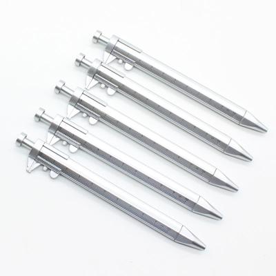 China Mut-function Ball Pen Silver Vernier Caliper Roller Pen Multi Purpose Pen Plastic Ruler Press Ball Pen for sale