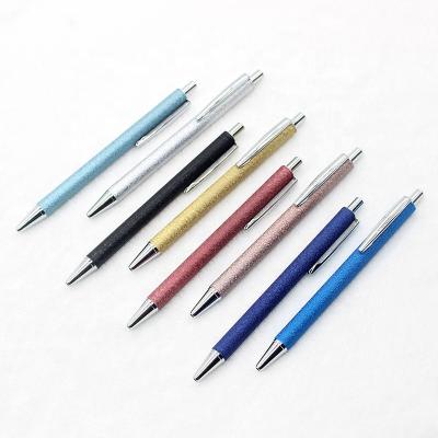 China New Design Metal Press Ball Pen Wrinkle Envelope Novelty Press Action Metal Colorful Ball Pens for sale