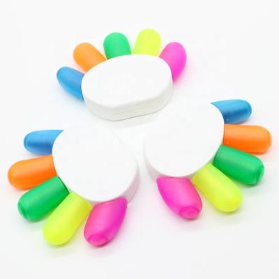 China office & School Markers Finger Shape Highlighter Bar Fluorescent Colors Cute Watercolor Pen 5 Multi Colors for sale