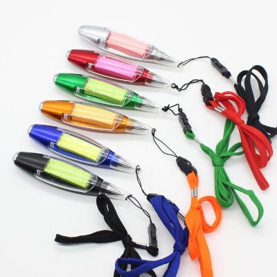 China office & School Pen 4 in 1 Stationery Sticky Note Pen with Led Light and Lanyard for sale