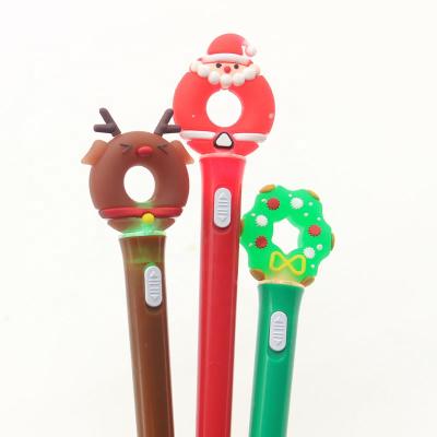 China Glitter Christmas Light Upgrading Pens Students Christmas Fun Pens For Kids Holiday Xmas Party for sale