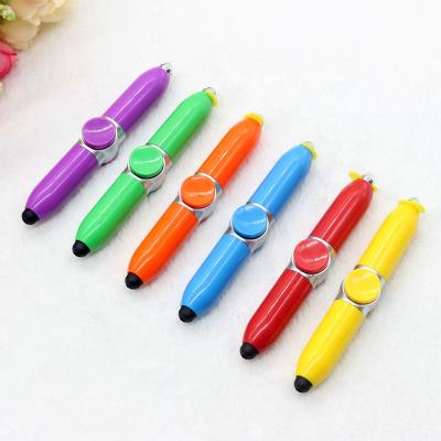 China Gyro Compass Pen Multifunctional Color Decompression Fingertip Five-in-one Toy Pen Rotating Gyro Capacitor Ballpoint Decompression Pen for sale