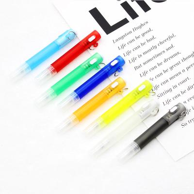 China Spray Bottle With LED Light 3ml Mini Plastic Liquor Bottle Key Chain With Led Light for sale