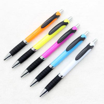 China office & School Pen 0.38mm Blue Ink Ballpoint Pen Plastic Colorful Logo Ballpoint Pen for sale