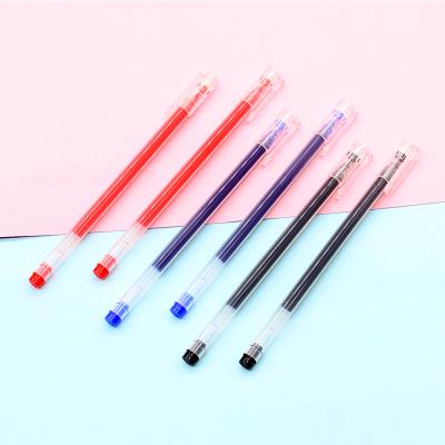 China Large capacity gel pen transparent body normal plastic gel pen with custom made log for sale