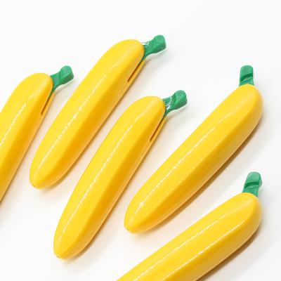 China Creative Funny Cute Banana Shape Ballpoint Pen Promotion Plastic Gift Ballpoint Pen Fruit Shape Ballpoint Pen Student Stationery for sale