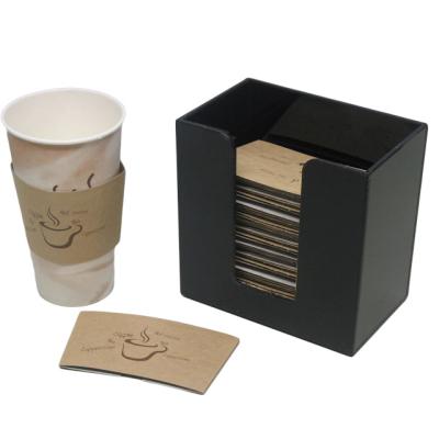 China Recyclable Custom Printed 100% Recycled And Disposable Sleeve Hot Drinking Coffee Cup Sleeve for sale