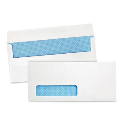 China Recycled materials 100 #10 packaged tinted security envelope with windowless design for sale