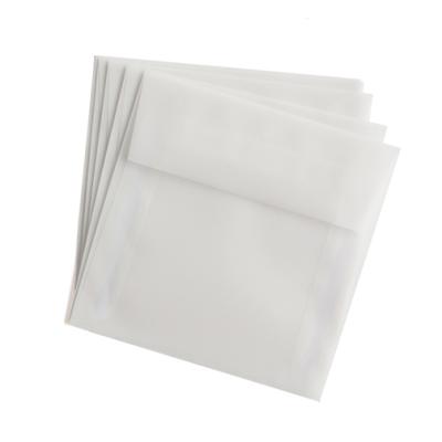 China Creative Square Envelope DIY Invitation Gift Envelope Transparent Pocket Scarf Envelope for sale