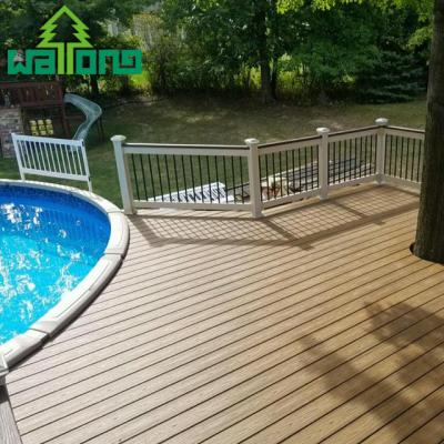 China New Generation Traditional Co-extrusion Polymer Covered WPC Wood Plastic Composite Decking for sale