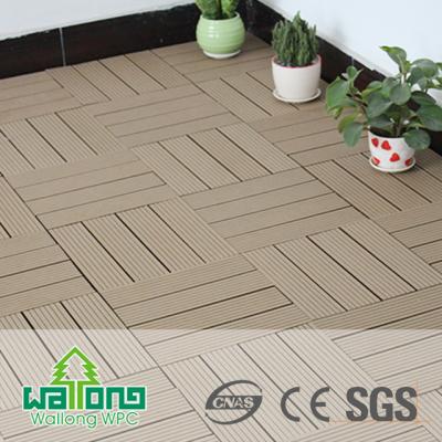 China Outdoor Eco Timber WPC Foam Board Tiles Balcony Deck Tile for sale