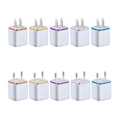 China Usb Wall Chargers Cargador Portatil Usb Charger Mobile Phone Charger Cargador Electroplating Station LAIMODA US/EU 5V2A Smart Dual Cargadores for sale