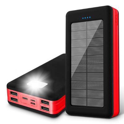 China 30000mAh Solar Powerbanks with LED LAIMODA Best Selling Power Bank 30000mah Para celulares de cargadores mobile shared charger power bank for sale