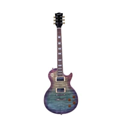 China Africa Mahogany Flame Maple+18mm5A One Layer Choice Quality 2V2Ttogglesw Controls Head Electric Guitar for sale