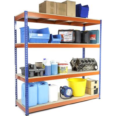 China Industrial Corrosion Protection 4 Tier Metal Racking Heavy Duty Shelving Garage Warehouse Storage Shelving for sale