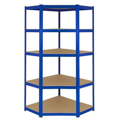 China 5 Tier Garage Unit, Metal Shelving Corner Racking, Steel & MDF Stocked Shelves Boltless - 875kg 175KG Capacity Per Shelf for sale