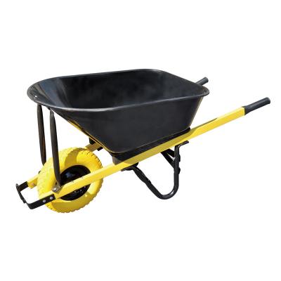 China Plastic Wheel Garden PU Heavy Duty Metal Wheel Barrow for sale