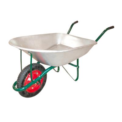 China Heavy Duty Metal Wheelbarrow Wheel Barrow With Pneumatic Wheel Garden Wheelbarrow for sale